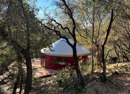 Photo of a yurt