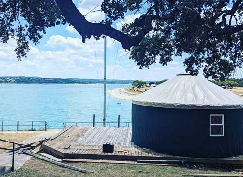 Photo of a yurt