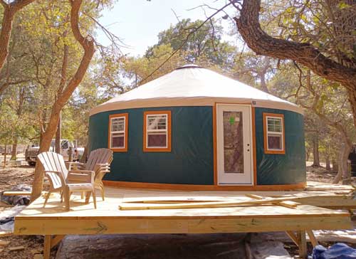 Photo of a yurt